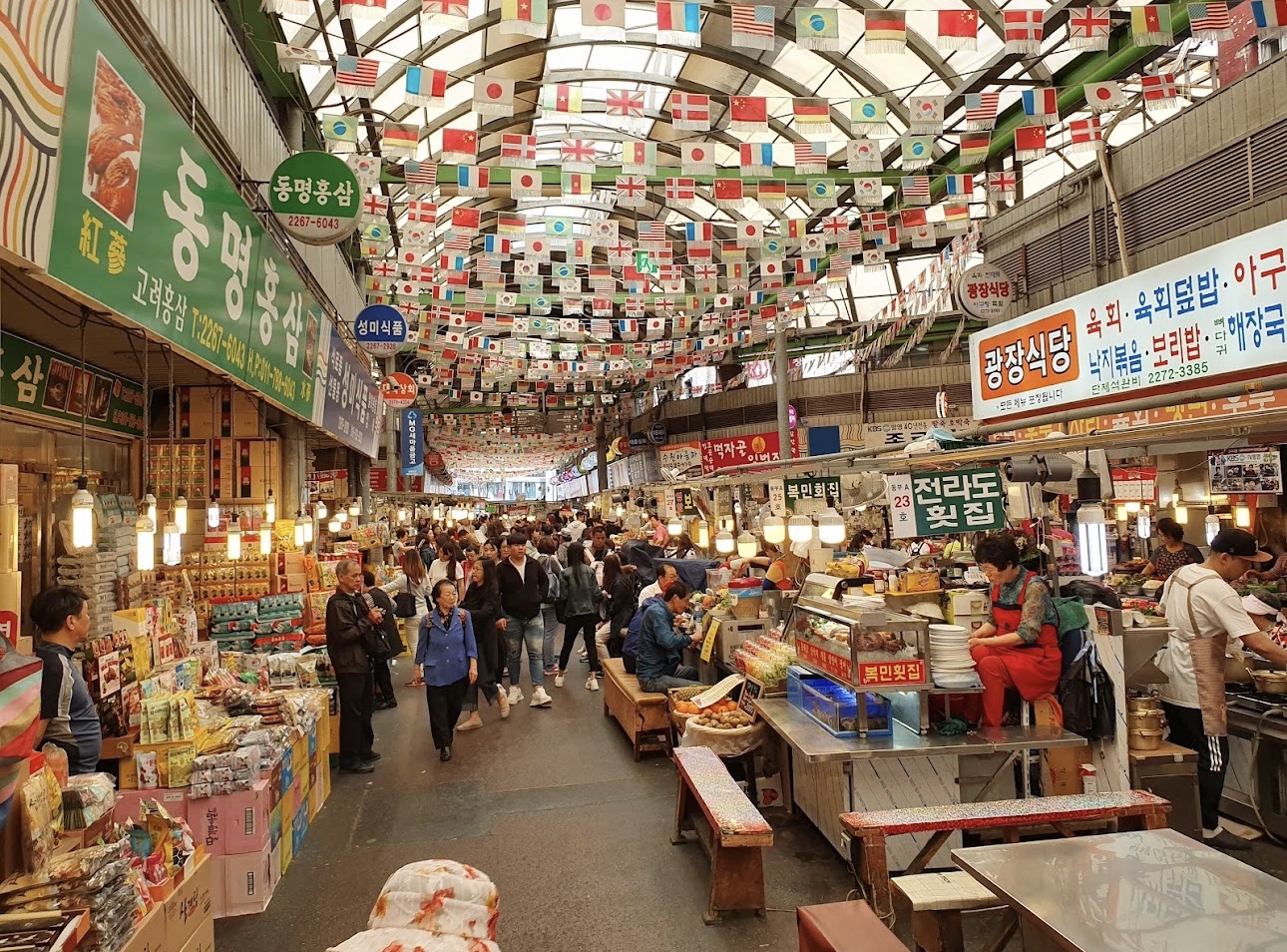 Gwangjang Market in Busan, South Korea