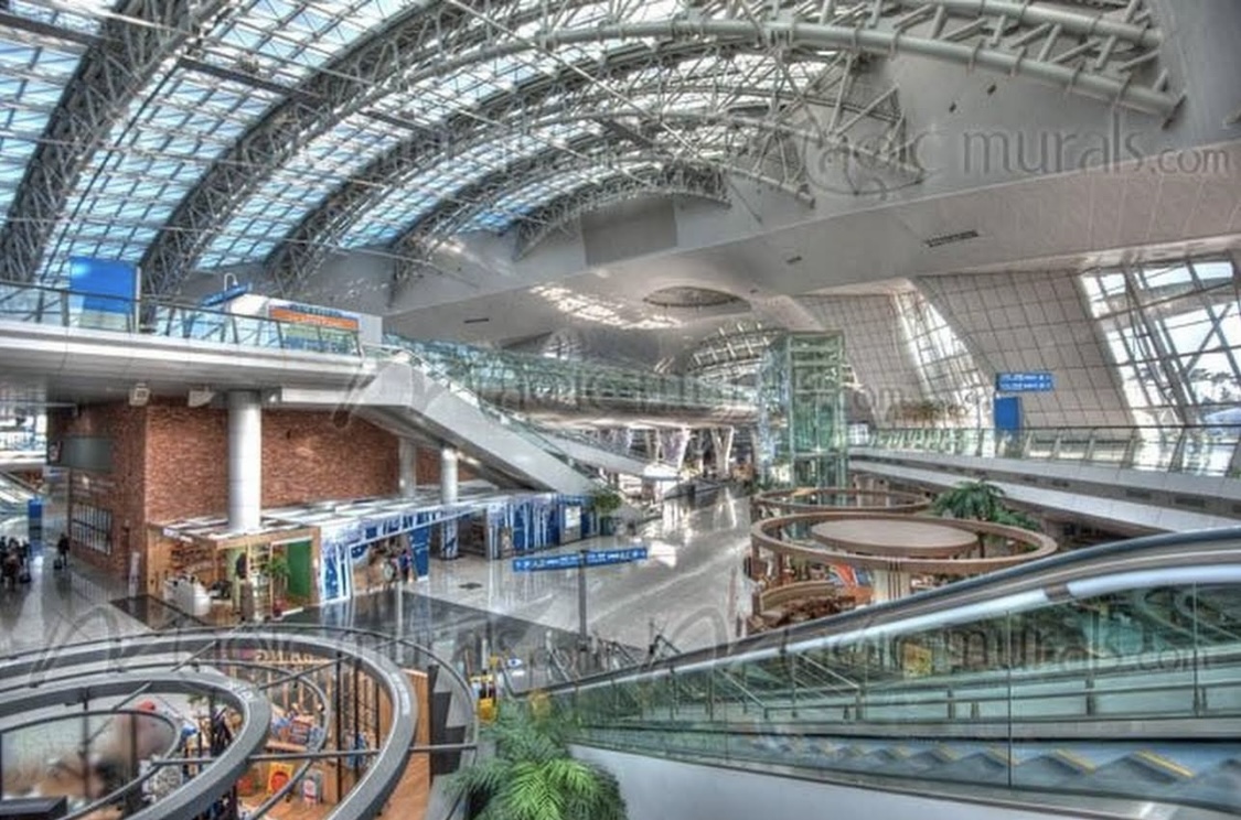 Incheon International Airport in Busan, South Korea