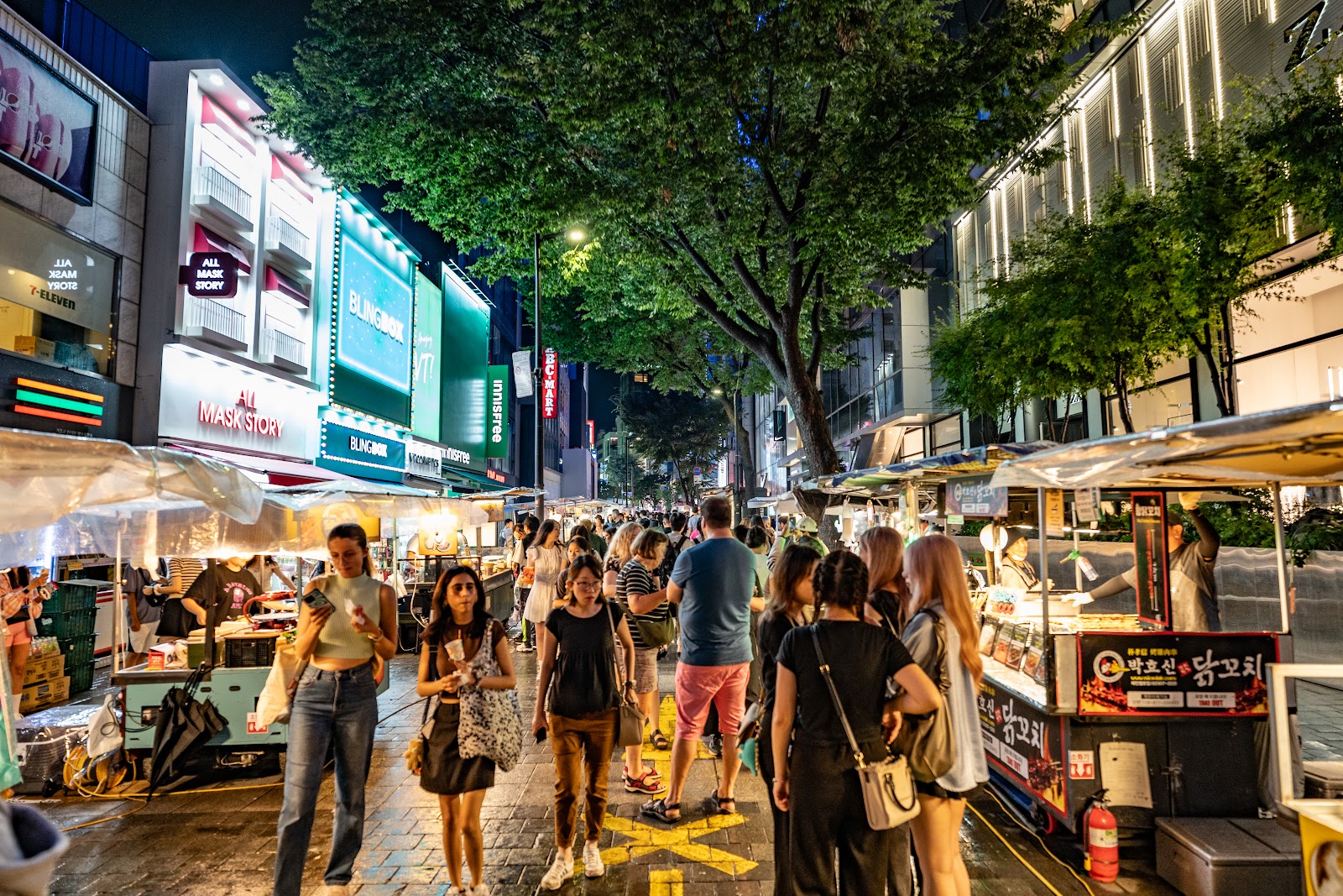 Myeongdong Shopping Street in Busan, South Korea