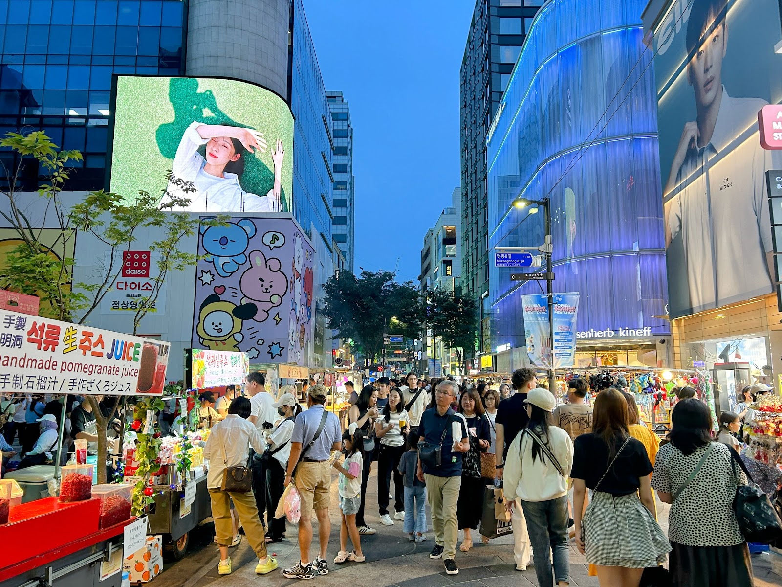 Myeongdong Shopping Street in Busan, South Korea